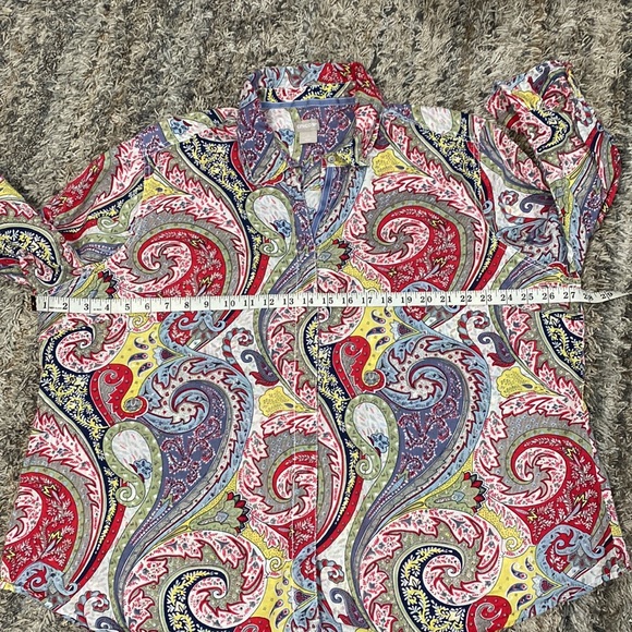 Chicos button down front 3/4 sleeve 100% cotton shirt size 4 (20/22) - Picture 7 of 8